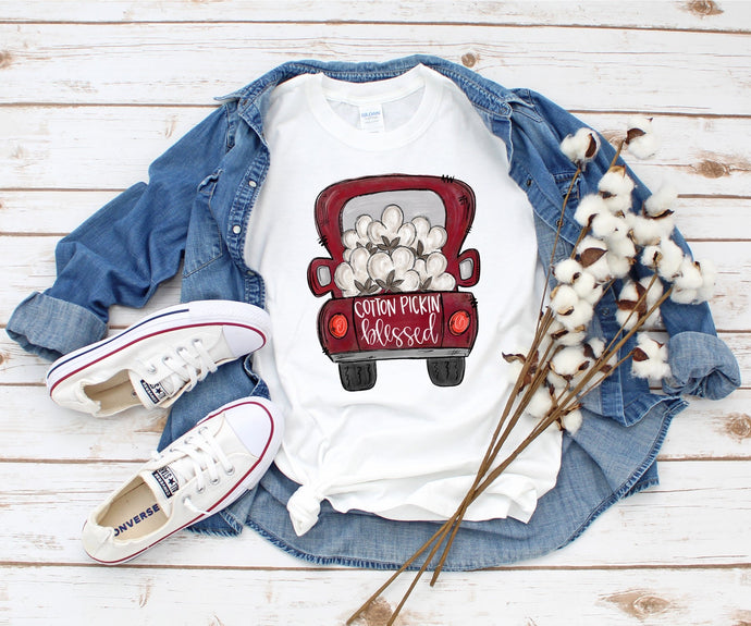 T-Shirt Cotton Pickin Blessed