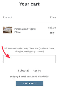 Personalized Toddler Pillow